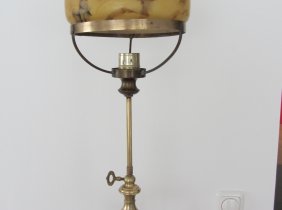 Tischlampe Messing antik