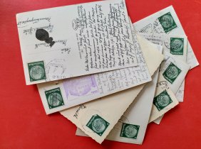 1939 Konvolut 8 frankerte Postkarten