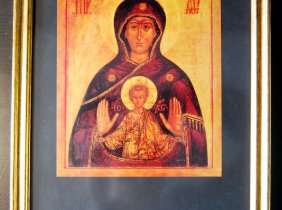 8 Ikonen Heiligenbilder Gnadenbilder - 8 Drucke - holzgerahmt - 31,5 x 23 cm