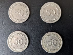 kompletter Satz 50 Pfenning Münzen  BANK DEUTSCHER LÄNDER von 1949