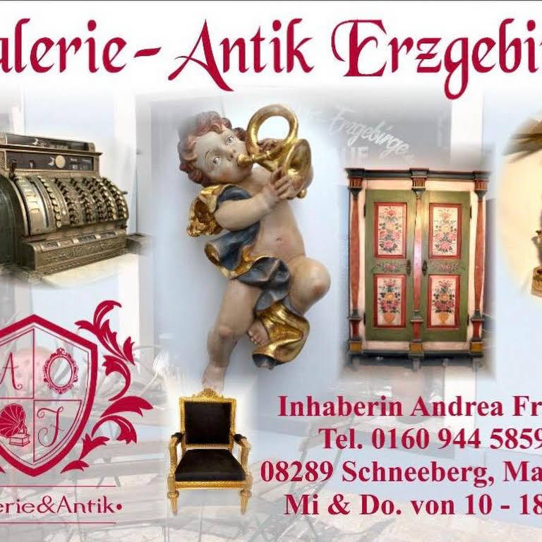 Galerie & Antik Erzgebirge - Antiquitäten und Raritäten, <br />
Sammlungen, Möbel, Spielzeuge und mehr für Sammler.